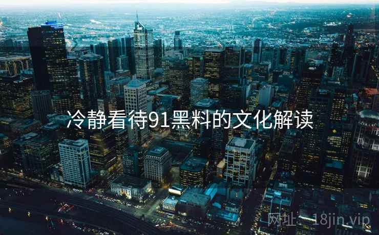 冷静看待91黑料的文化解读  第2张