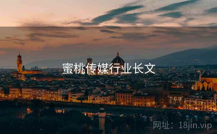 蜜桃传媒行业长文  第1张