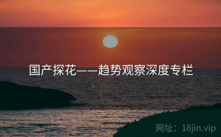 国产探花——趋势观察深度专栏  第1张